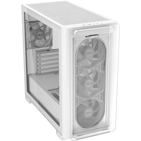 Carcasa ASUS A23 PLUS TG ARGB WHITE, RGB, Mid Tower, White [2]