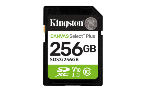 Carduri memorie - Card de memorie Kingston Canvas Select Plus Gen3 SDXC, 256 GB, Clasa 10