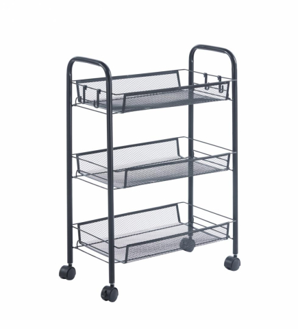 Carucior din metal cu 3 niveluri si roti, 45x27x64 cm [1]