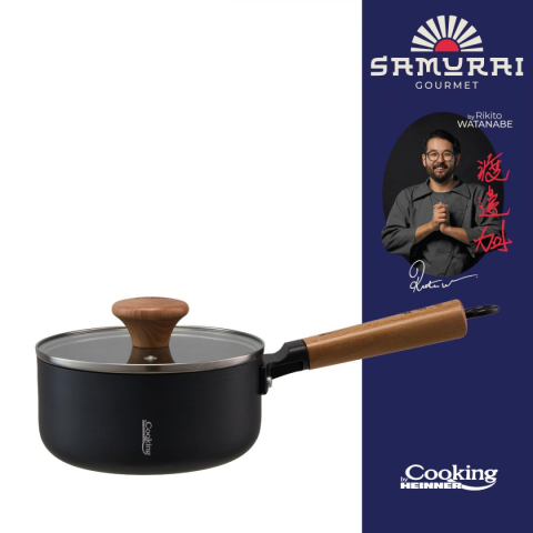 Oale si cratite - CASEROLA ALUMINIU + CAPAC 16X7.5CM, 1.4L, RIKITO WATANABE, SAMURAI GOURMET, COOKING BY HEINNER