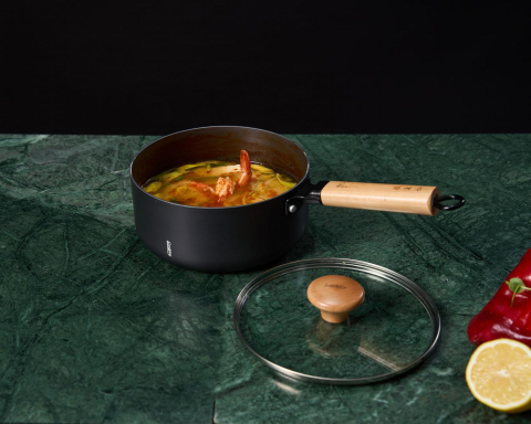 CASEROLA ALUMINIU + CAPAC 20X9.5 CM, 2.7L, RIKITO WATANABE, SAMURAI GOURMET, COOKING BY HEINNER [8]