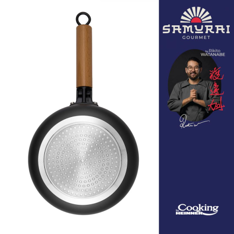 CASEROLA ALUMINIU + CAPAC 20X9.5 CM, 2.7L, RIKITO WATANABE, SAMURAI GOURMET, COOKING BY HEINNER [1]
