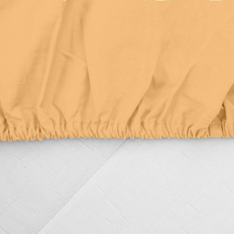 CEARCEAF PAT CU ELASTIC 140X200 CM GALBEN PAL [1]