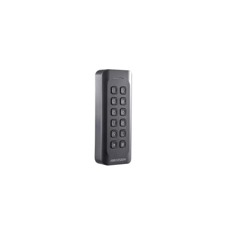 Cititoare - Cititor card cu tastatura Hikvision, DS-K1802MK; citeste carduri MIFARE; frecventa operare: 13.56MHz; indicator LED de stare si alimentare; Processor: 32-bit; Reading Range: <50mm (<1.97); Supports Wi