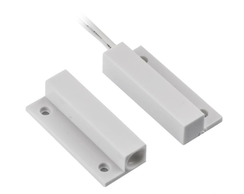 Accesorii - Contact magnetic ND-MC13S-W-10, culoare alba, material plastic, montare aparenta, interspatiu: 20mm, dimensiuni: 34 x 14 x 8mm, set 10 bucati