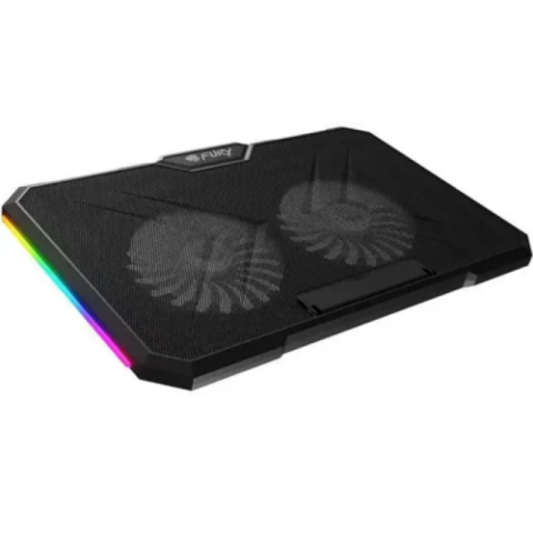 Laptop, Tablete & Telefoane - Stand/Cooler notebook GENESIS Fury Gunbai G3, pana la 17 inch, 2 ventilatoare, Negru