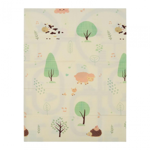 Covor de joaca pentru copii U-Grow, din spuma, pliabil, 2 fete, impermeabil, izolant, 120 x 180 x 1 cm, circuit [1]