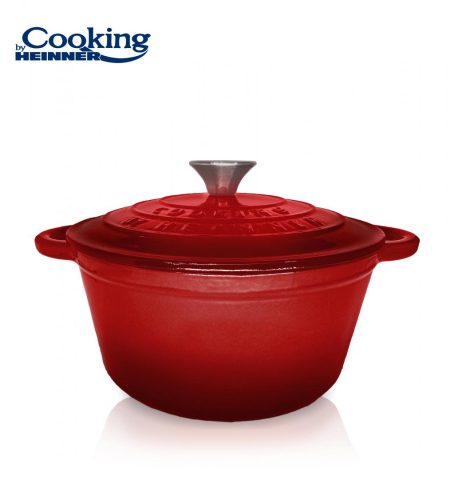 Oale si cratite - CRATITA FONTA EMAILATA+CAPAC 22X9.5CM,2.9L, RED LINE, COOKING BY HEINNER