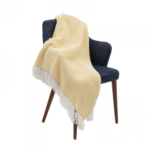 Paturi si Cuverturi - CUVERTURA PLED 160X200 CM ZIG YELLOW