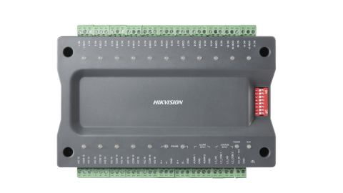 Control acces - Extensie controler lift Hikvision DS-K2M0016A, 2 x interfata RS-485, 2 x intrari alarma, 16 x intrari de releu, 1 x buzzer, comunicare RS-485 cu Master controler, sistemul permite o configuratie pana 