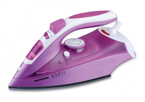 Ingrijire tesaturi - Fier de calcat Heinner 2900, Purple, 2400W, talpa ceramica, termostat relgabil, functie spray, abur, jet de abur, anti-picurare, rezervor de apa:280ml