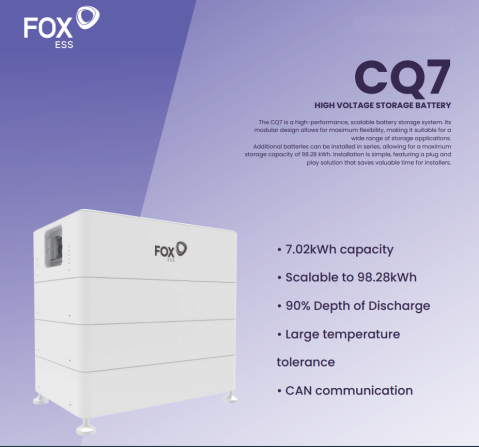 Baterii solare, module si accesorii - FoxESS High Voltage Battery Module CQ7-M-80 , 7kWh