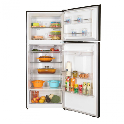 Frigider cu doua usi HEINNER HF-HM413NFDXWDE++, No Frost, 413 l, Clasa E, Compresor inverter, Dozator apa, Gri antracit texturat [2]