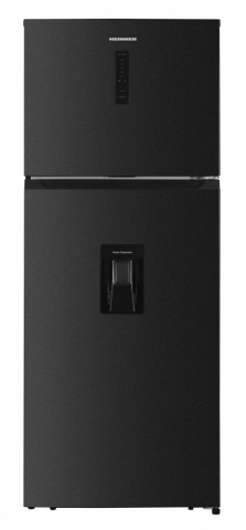Frigidere - Frigider cu doua usi HEINNER HF-HM413NFDXWDE++, No Frost, 413 l, Clasa E, Compresor inverter, Dozator apa, Gri antracit texturat