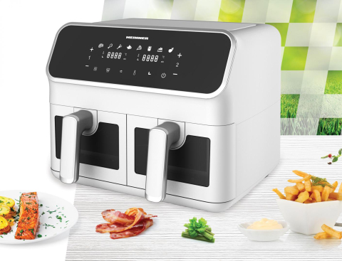 FRITEUZA DUBLA CU AER CALD HEINNER DUALFRY SUPREME HAF-H8DB17WH [2]