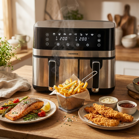 FRITEUZA DUBLA CU AER CALD HEINNER PRODUAL FUSION HAF-H9DB17BKS [6]