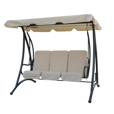 Mobilier de gradina - HEINNER BALANSOAR 3 LOCURI CREM 201x120x172