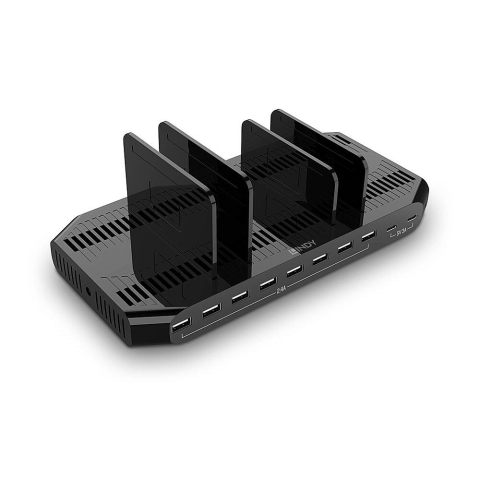 Hub USB Lindy 120W 10 Port USB Charging Station USB-A, 10 porturi, Negru [3]