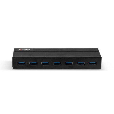 Hub-uri USB - Hub USB Lindy 7 Port USB 3.0 Hub, 7 porturi, Negru