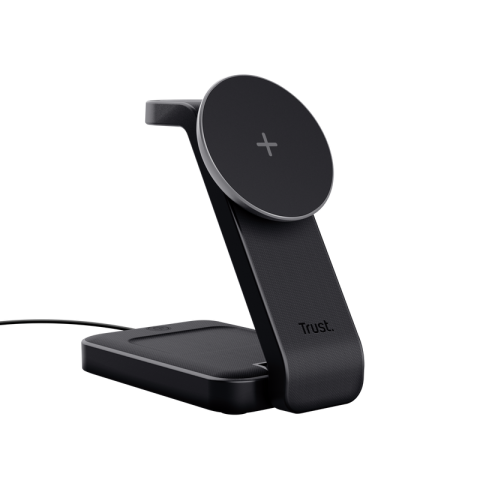 Hub-uri USB - Stand de incarcare 3-in-1 Trust Viro USB-C, putere intrare 20W, Negru