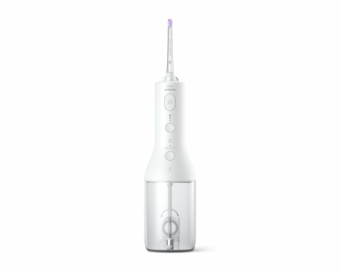 Irigator bucal PHILIPS Sonicare Cordless Power Flosser 3000 HX3826/31, Tehnologie QuadStream, Portabil, 2 moduri de curatare, 3 niveluri de intensitate , 2 x capete de curatare si 1 x husa trasport, A [2]