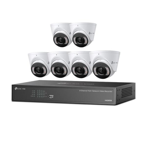 NVR - KIT TP-LINK VIGI NK8MP-T6425-2T contine: 6x VIGI 4MP Full-Color Turret IPC si 1x 8 Channel PoE+ NVR