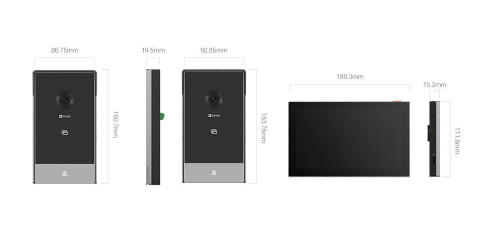 Video - KIT VIDEOINTERFON SMART HOME 2MP Monitor color 7" touch Smart RFID Unlock Supports Dual-Band Wi-Fi 6 (2.4 / 5 GHz) Two-Way Talk Supports MicroSD Card (Up to 512 GB)
