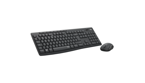 Kit mouse tastatura - Kit wireless tastatura si mouse Logitech MK295 Silent, taste numerice, gri, US International
