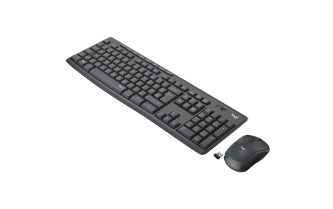 Kit wireless tastatura si mouse Logitech MK295 Silent, taste numerice, gri, US International [1]