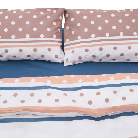 Lenjerie dubla 100% bumbac 4 piese, Polka [2]