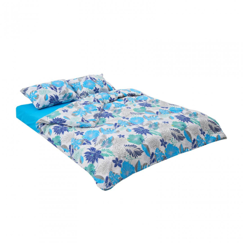 Lenjerie kingsize, bumbac,132 TC, Ciel [4]