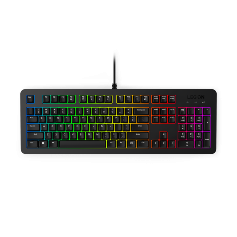 Periferice PC - Tastatura Gaming Lenovo K310, RGB, USB, Negru, EN US