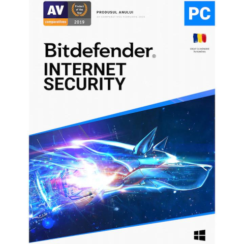 Software - Licenta retail Bitdefender Internet Security - protectie completapentruWindows, valabila pentru 2 ani, 5 dispozitive, new