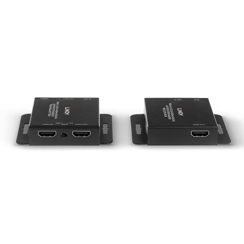 Lindy 50m Cat.6 HDMI & IR Extender with Loop Out Description Extends HDMI & IR Signals up to 70m using a single Cat.6 Cable Supports resolutions up to 3840x2160@30Hz 4:4:4 8bit Features a loop-through [1]