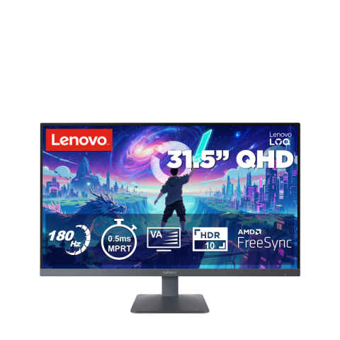 Desktop PC & Monitoare - Monitor Gaming Lenovo LOQ 32Q-10, 31.5", 2560 x 1440 pixeli, Grey, 3 ani Garantie