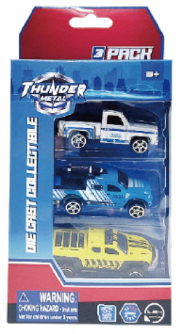 MACHETA DIE CAST, SET 3 CAMIONETE, SCARA 1/64, 7.5CM, DIVERSE MODELE SI CULORI- BLEU, PORTOCALIU, ALBASTRU, TURQUOISE, GALBEN, ROSU, ROZ, VERDE, TURQUOISE, ALB [3]