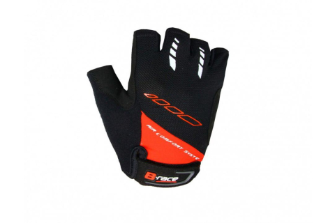 Accesorii ciclism - MANUSI B-RACE CU GEL NEGRU/ROSU, M