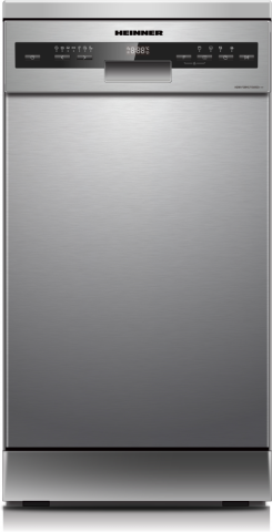 Masini spalat vase - Masina de spalat vase HEINNER HDW-FSM45710AXD+++, 10 seturi, 7 programe, Clasa: D, 45 cm, Silver