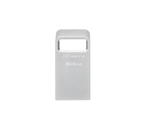 Memorii USB - Memorie USB Kingston DataTraveler Micro 64 GB, USB 3.2, Argintiu