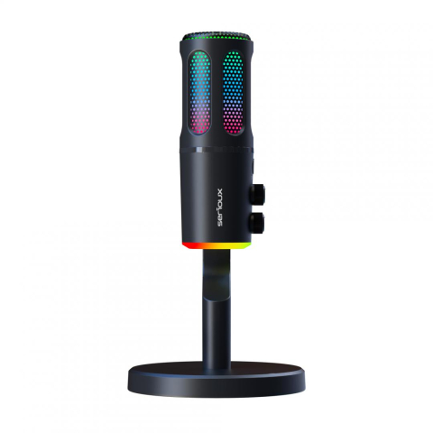Microfon Gaming de birou Serioux SU8, condenser, unidirectional, frecventa raspuns 20-20KHz, sensibilitate maxima -11DBFS la 80 dB SPL, rata de esantionare 48KHz, rata de biti 16/24bit, raport semnal  [3]