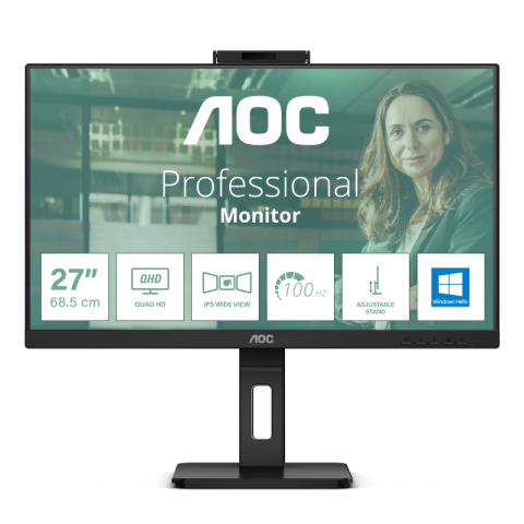 Monitoare LED - Monitor Consumer AOC Q27P3CW, 27", 2560 x 1440 pixeli, Black, 3 ani Garantie