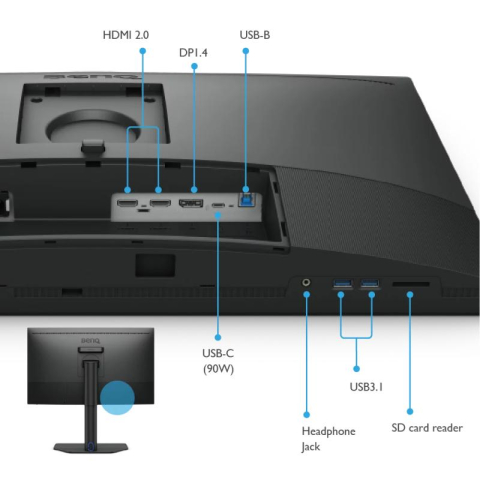 Monitoare LED - Monitor Consumer BenQ SW272QN, 27", 2560 x 1440 pixeli, Black, 3 ani Garantie