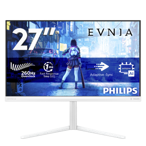 Monitoare LED - Monitor Gaming Philips Evnia 5000 27M2N5201P/00, 27", 1920 x 1080 pixeli, White, 3 ani Garantie