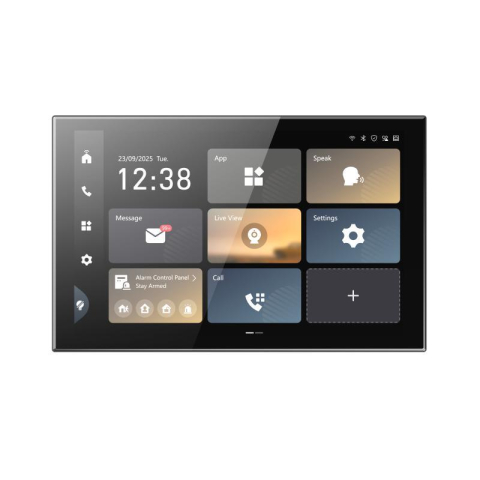 Interfonie - Monitor videointerfon color Hikvision DS-KH9570-WTE1/S, 10.1-inch colorful IPS touch screen, rezolutie: 1920 × , 1 RJ-45 10/100 Mbps, Wi- Fi 6, 2.4 GHz & 5GHz, alimentare: 12 VDC, 2.5 A; IEEE 802.3at,