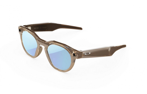 Ochelari Meta - Oakley Meta HSTN AI Glasses Brown Smoke Frame Prizm Deep Water Polarized Lenses Wide - High Bridge Fit
