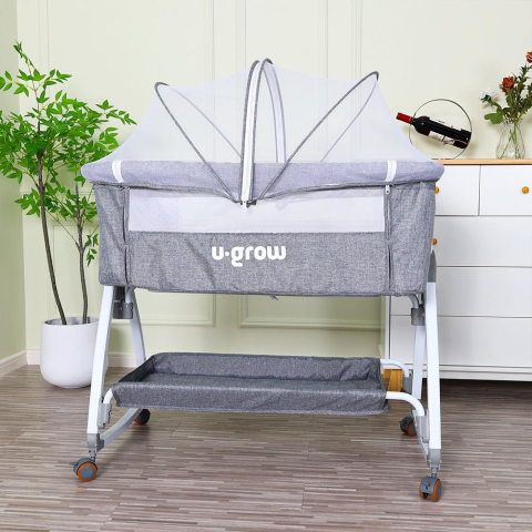 Patut 2 in 1 Co-Sleeper cu functie de leagan, U-Grow [2]