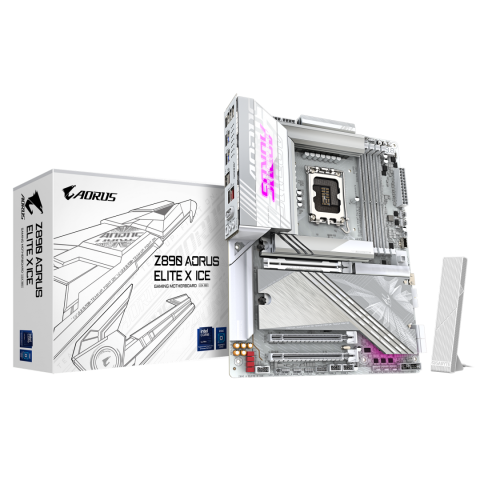 Componente PC - Placa de baza Gigabyte Z890 AORUS ELITE X ICE, Socket 1851, DDR5, ATX