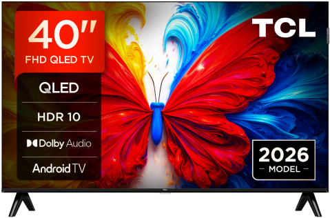Televizoare - Televizor TCL QLED 40S5L, 100 cm, Smart Android TV, Full HD, Clasa F (Model 2026)