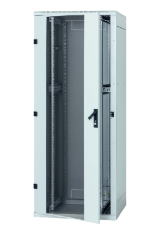 Cabinete metalice - Rack de podea 19 Triton 27U 800x1000mm usa fata sticla panouri laterale/spate detasabile sectiuni pentru ventilatie activa, sectiuniacces cabluri sus/jos/spate IP20 gri
