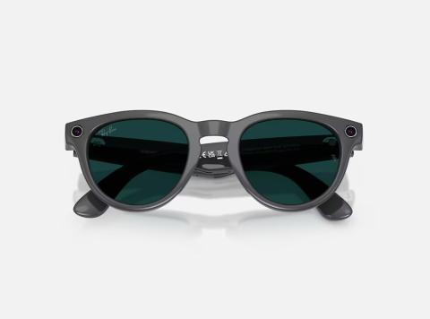 Ray-Ban Meta Headliner Gen 2 High Bridge Fit Shiny Asteroid Grey Clear/Emerald Transitions 50-23 [3]